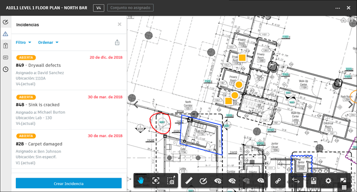 Ejemplo Listado incidencia